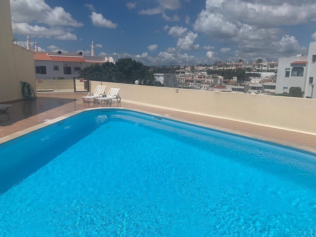 Sunny pool terrace