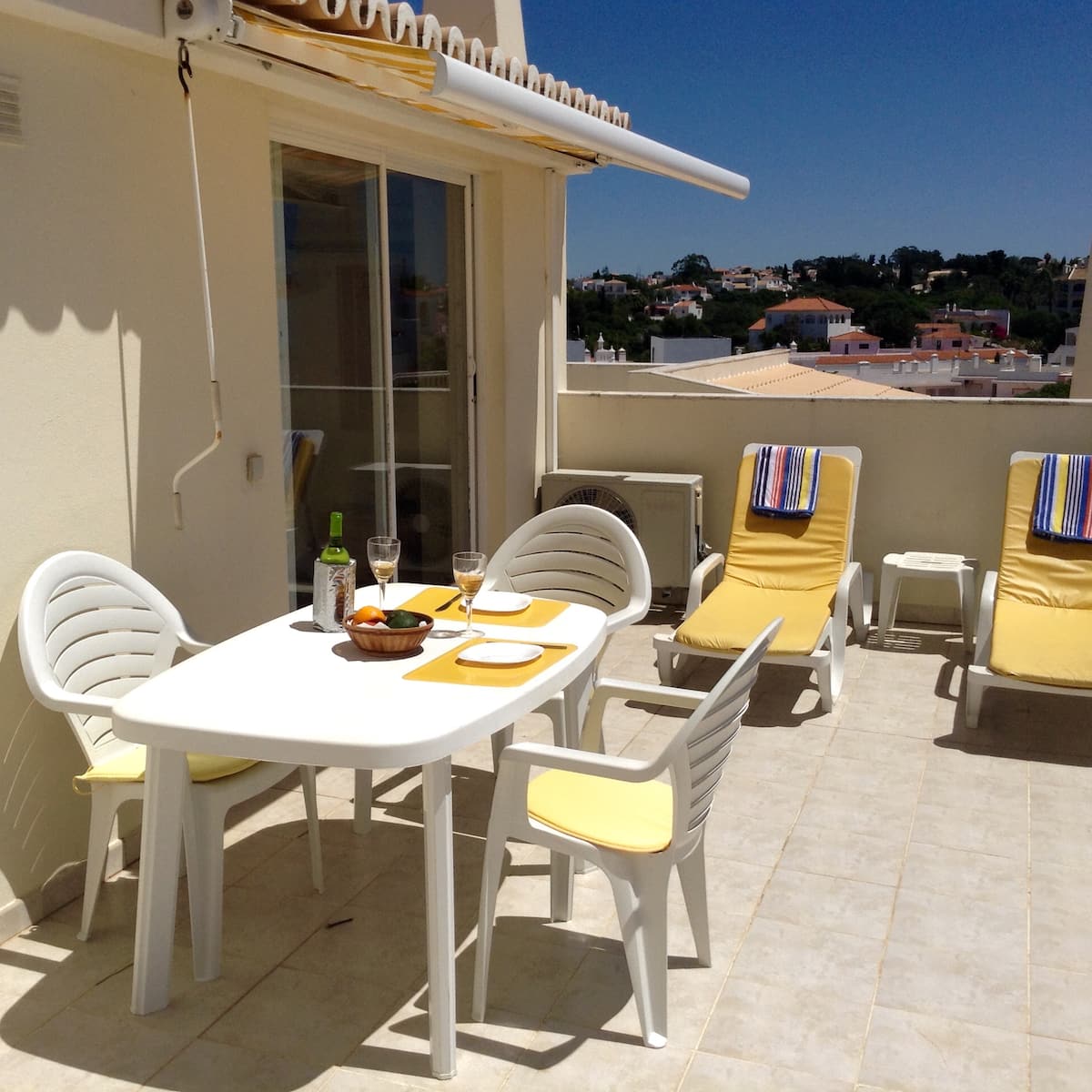 Large private terrace for dining and sunbathing